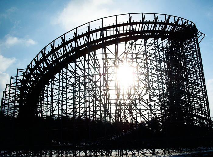 Hades Roller Coaster at Mount Olympus Theme & Water Park, Wisconsin Dells, Winter 2008