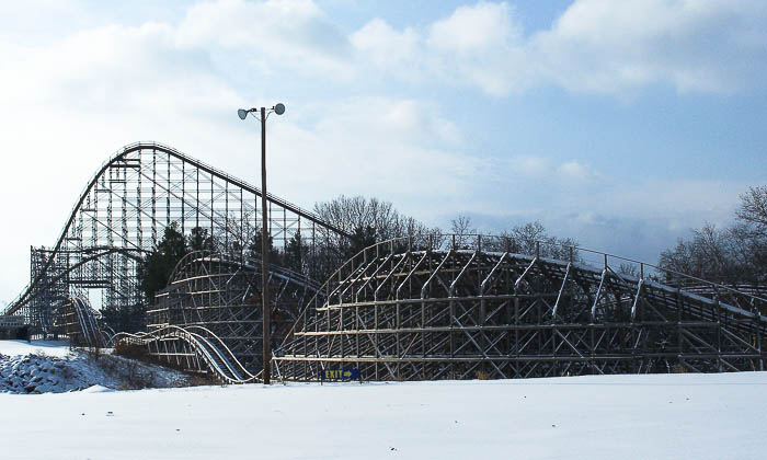 Hades Roller Coaster at Mount Olympus Theme & Water Park, Wisconsin Dells, Winter 2008