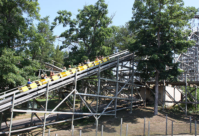 Cyclops Roller Coaster at Mount Olympus Water & Theme Park, Wisconsin Dells, Wisconsin