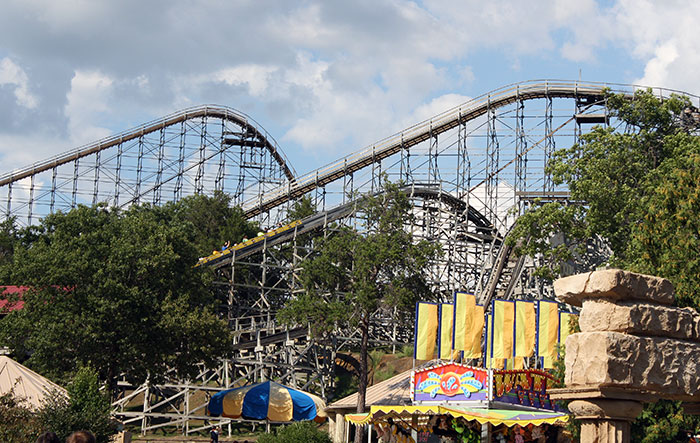 Cyclops Roller Coaster at Mount Olympus Water & Theme Park, Wisconsin Dells, Wisconsin