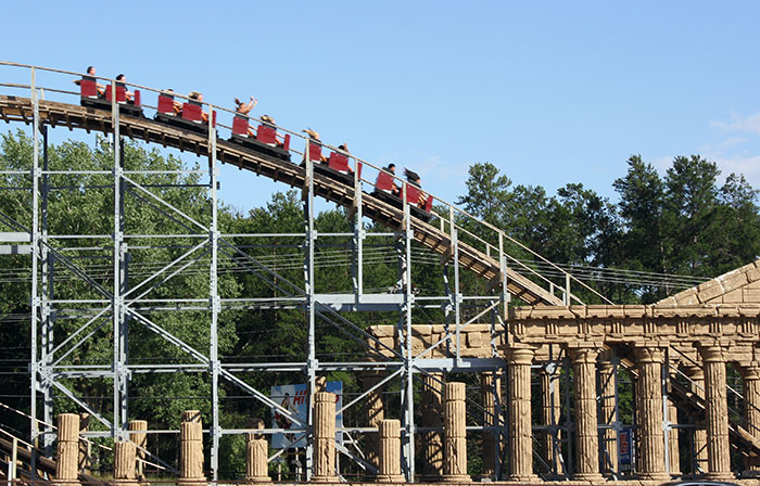 Hades Roller Coaster at Mount Olympus Water & Theme Park, Wisconsin Dells, Wisconsin