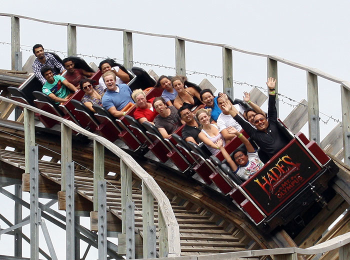 Hades Roller Coaster at Mount Olympus Water & Theme Park, Wisconsin Dells, Wisconsin