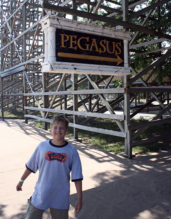 The Pegasus Rollercoaster at Mount Olympus Water & Theme Park, Wisconsin Dells, Wisconsin