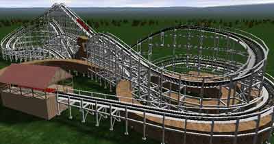 Dayton Ohio's Lakeside Park Wildcat Defunct No Limits Rollercoaster 