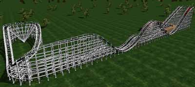 The Chain Of Rocks Amusement Park Comet No Limits Rollercoaster