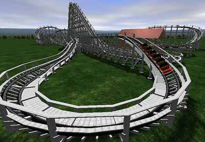 The World Famous Riverview Bobs Defunct Rollercoaster recreated using No Limits.