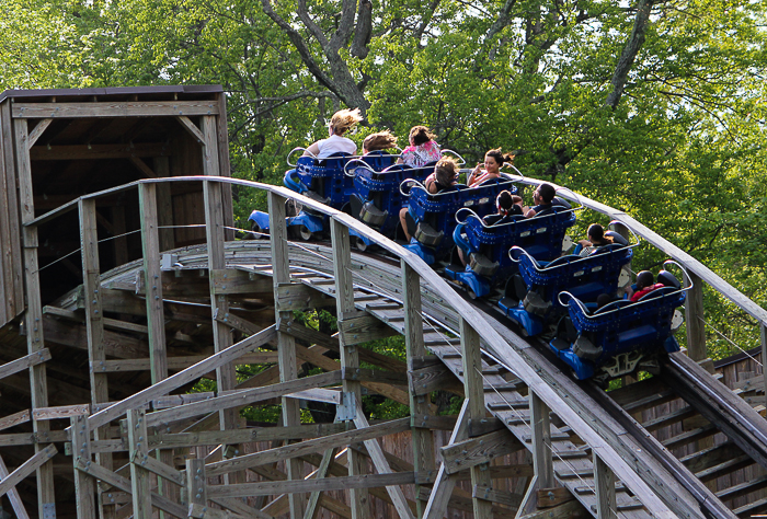 The Wooden Warrior Roller Coaster at Quassy Amusement Park, Middlebury, Connecticut