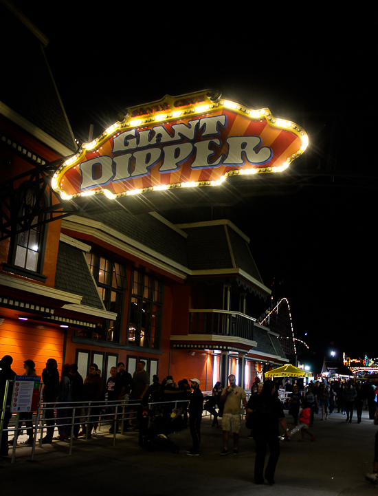 The Giant Dipper Rollercoaster at Santa Cruz Beach Boardwalk, Santa Cruz, California