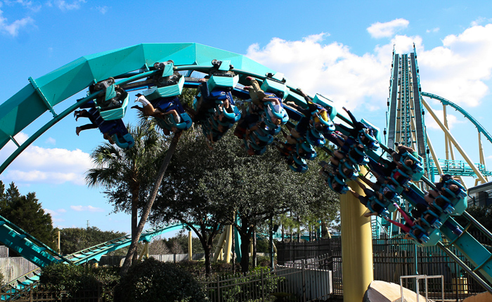 The Kraken Rollercoaster at SeaWorld Orlando, Orlando, Florida