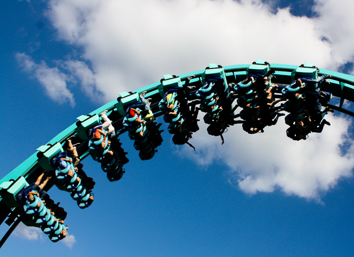 The Kraken Rollercoaster at SeaWorld Orlando, Orlando, Florida