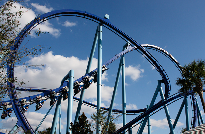 The Manta Roller Coaster at SeaWorld Orlando, Orlando, Florida