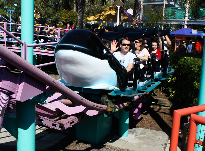 The Shamu Express Rollercoaster at SeaWorld Orlando, Orlando, Florida