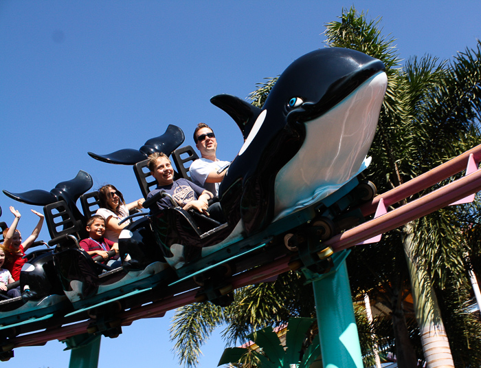 The Shamu Express Rollercoaster at SeaWorld Orlando, Orlando, Florida