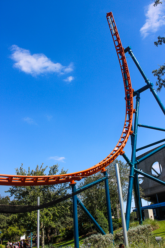 The New for 2022 Ice Breaker Roller Coaster at SeaWorld Orlando, Orlando, Florida