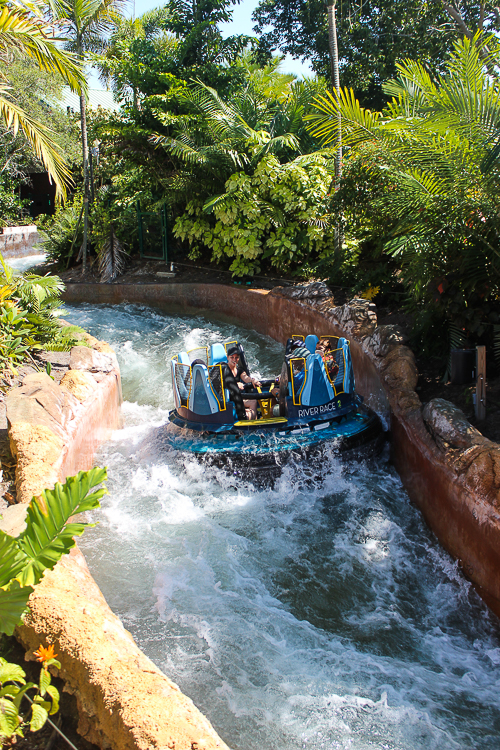 The Infinity Falls rapids ride at SeaWorld Orlando, Orlando, Florida