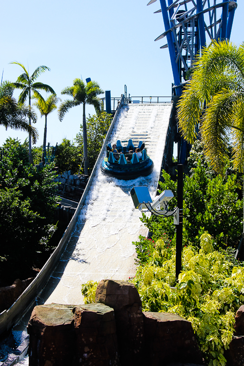 The Infinity Falls rapids ride at SeaWorld Orlando, Orlando, Florida