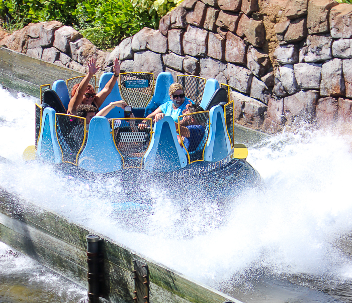 The Infinity Falls rapids ride at SeaWorld Orlando, Orlando, Florida