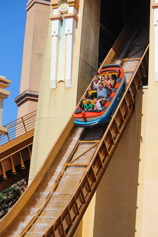 The Journey to Atlantis roller coaster at SeaWorld Orlando, Orlando, Florida