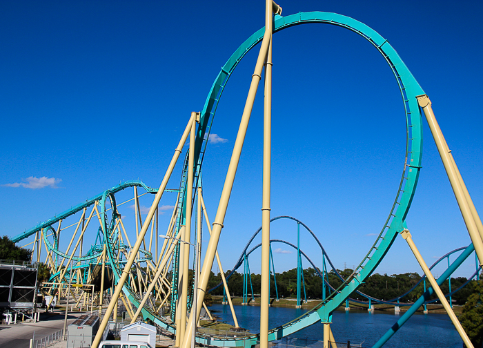 The Kraken roller coaster at SeaWorld Orlando, Orlando, Florida