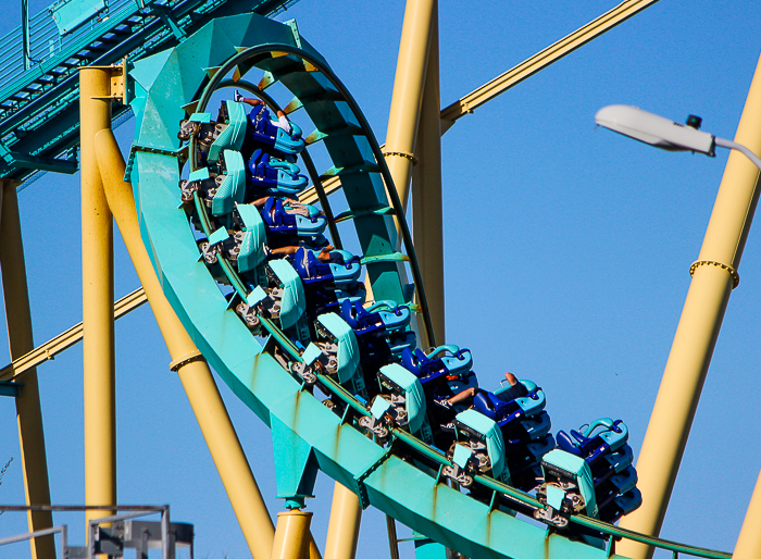 The Kraken roller coaster at SeaWorld Orlando, Orlando, Florida