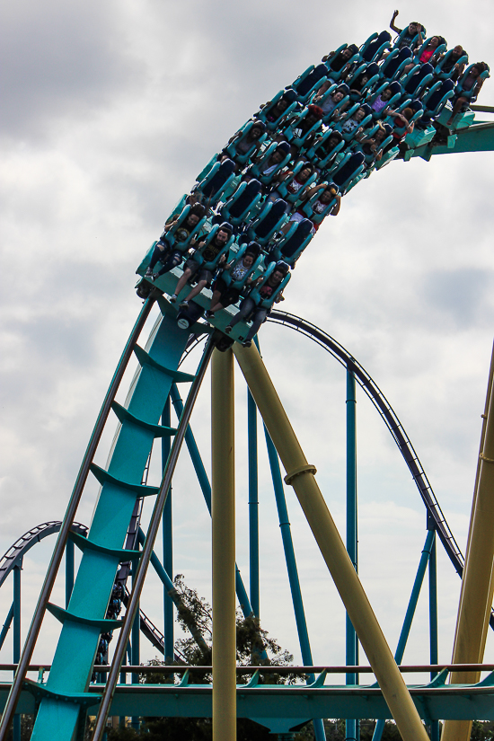 The Kraken roller coaster at SeaWorld Orlando, Orlando, Florida