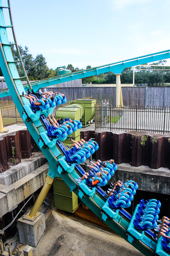 The Kraken roller coaster at SeaWorld Orlando, Orlando, Florida