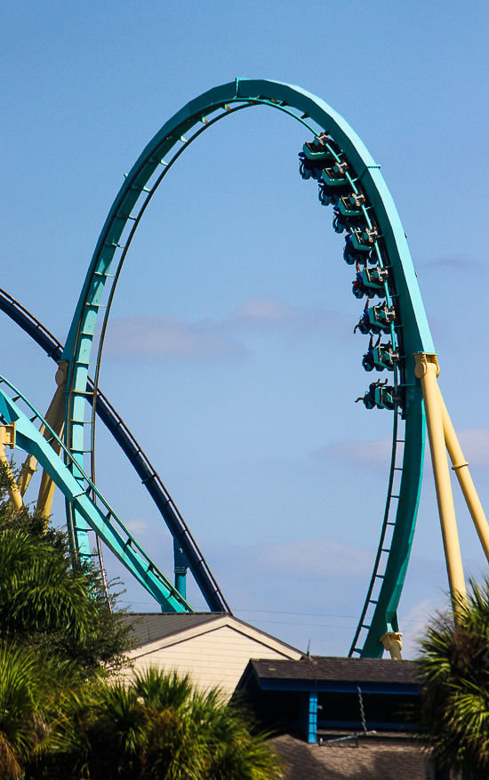 The Kraken roller coaster at SeaWorld Orlando, Orlando, Florida