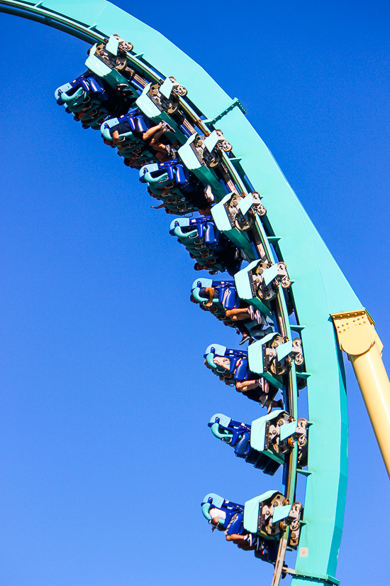 The Kraken roller coaster at SeaWorld Orlando, Orlando, Florida