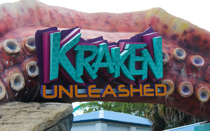 The Kraken roller coaster at SeaWorld Orlando, Orlando, Florida