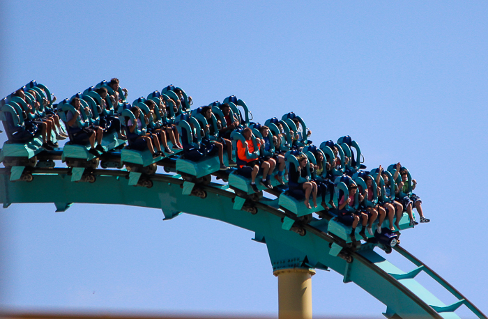 The Kraken roller coaster at SeaWorld Orlando, Orlando, Florida