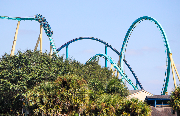 The Kraken roller coaster at SeaWorld Orlando, Orlando, Florida