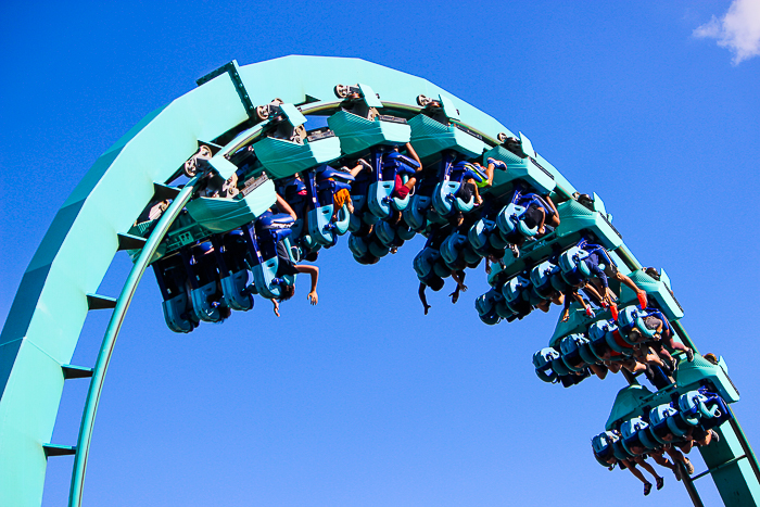 The Kraken roller coaster at SeaWorld Orlando, Orlando, Florida