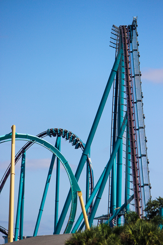 The Mako roller coaster at SeaWorld Orlando, Orlando, Florida