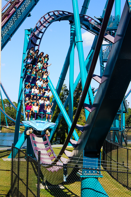 The Mako roller coaster at SeaWorld Orlando, Orlando, Florida