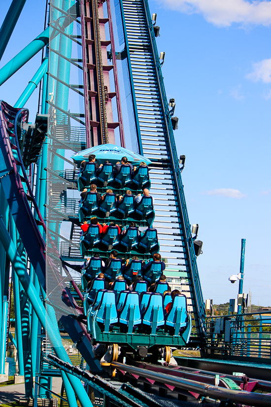 The Mako roller coaster at SeaWorld Orlando, Orlando, Florida