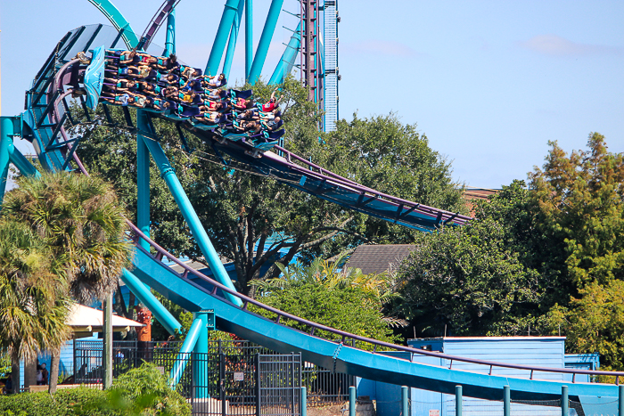 The Mako roller coaster at SeaWorld Orlando, Orlando, Florida