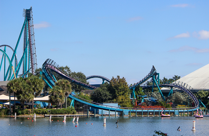 The Mako roller coaster at SeaWorld Orlando, Orlando, Florida