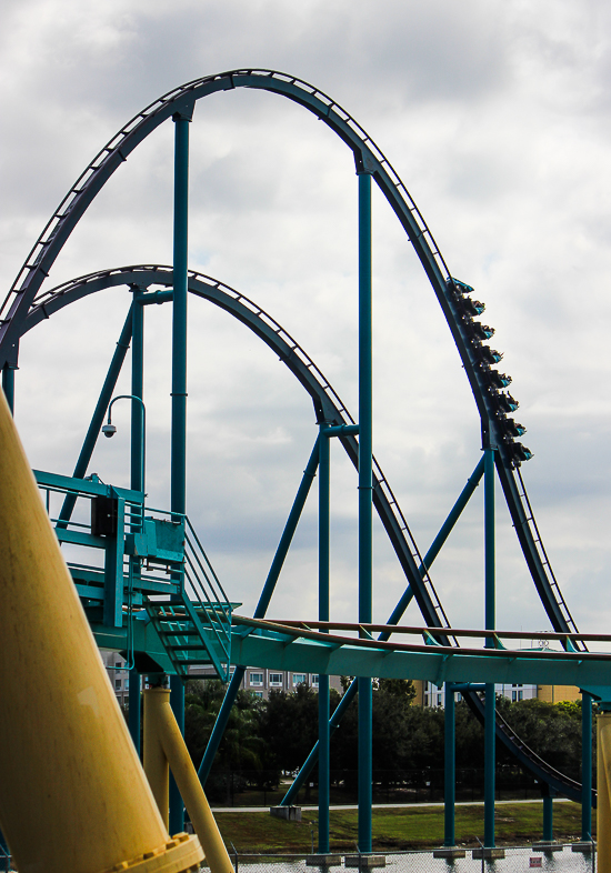 The Mako roller coaster at SeaWorld Orlando, Orlando, Florida