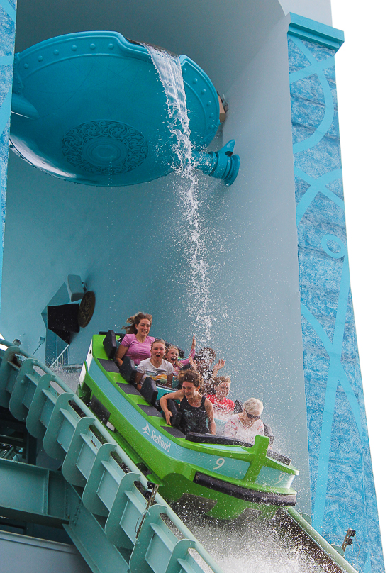 The Journey to Atlantis rollercoaster at SeaWorld San Diego, San Diego, California