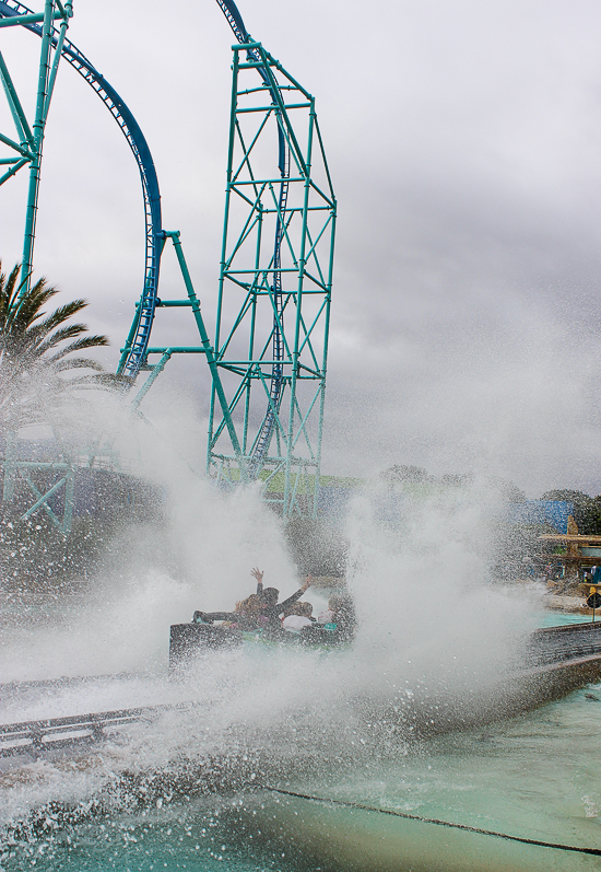 The Journey to Atlantis rollercoaster at SeaWorld San Diego, San Diego, California