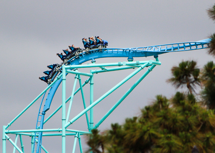 The Electric Eel Rollercoaster at SeaWorld San Diego, San Diego, California