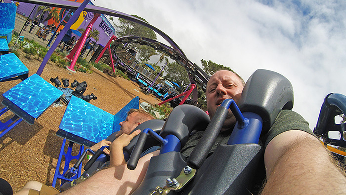 The Tidal Twister rollercoaster at SeaWorld San Diego, San Diego, California