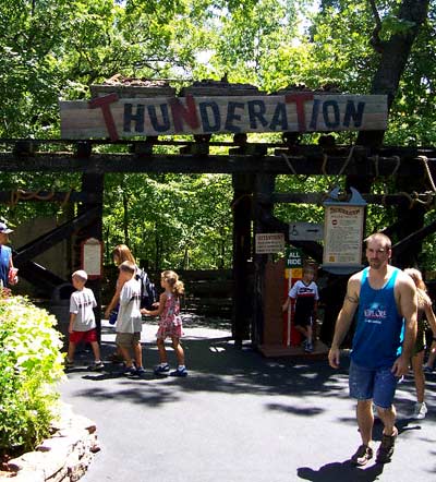 The Thunderation Mine Train Coaster At Silver Dollar City, Branson, MO