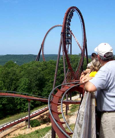 The Wildfire rollercoaster at Silver Dollar City, Branson, MO