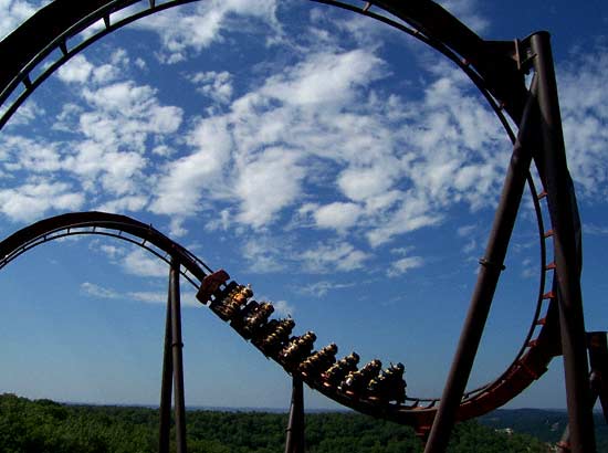 The Wildfire rollercoaster at Silver Dollar City, Branson, MO