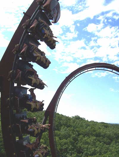 The Wildfire rollercoaster at Silver Dollar City, Branson, MO