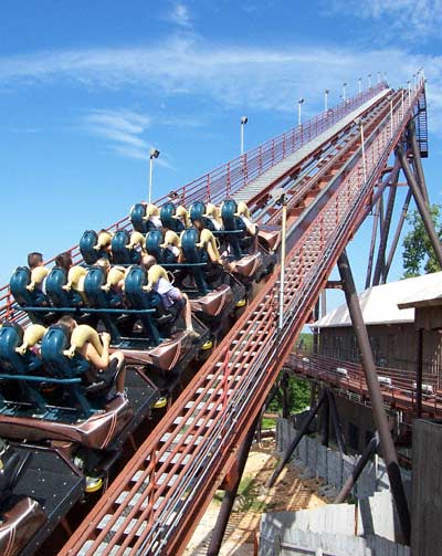 The Wildfire rollercoaster at Silver Dollar City, Branson, MO