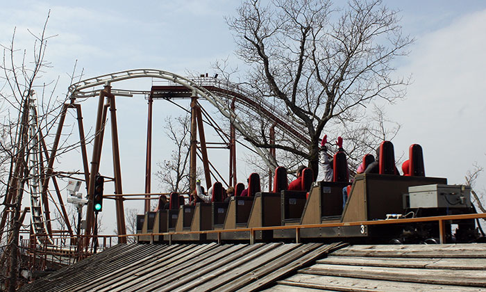 The Powder Keg Roller Coaster at Silver Dollar City, Branson, Missouri