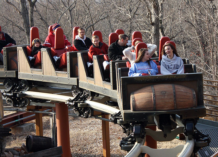 The Powder Keg Roller Coaster at Silver Dollar City, Branson, Missouri