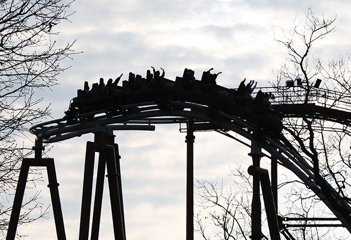 The Powder Keg Roller Coaster at Silver Dollar City, Branson, Missouri